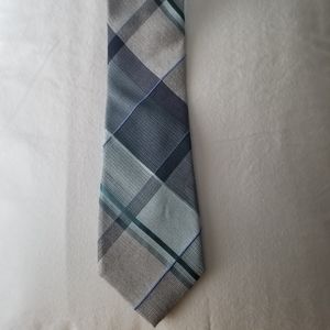 MICHAEL Michael Kors Silk Blend Plaid Tie EUC
